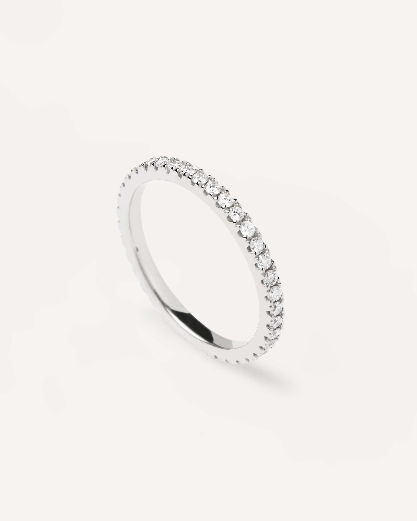2024 Selection | Diamonds and White Gold Eternity Medium Ring. Solid white gold eternity ring, set with lab-grown diamonds, equaling 0.5 carats. Get the latest arrival from PDPAOLA. Place your order safely and get this Best Seller. Free Shipping.