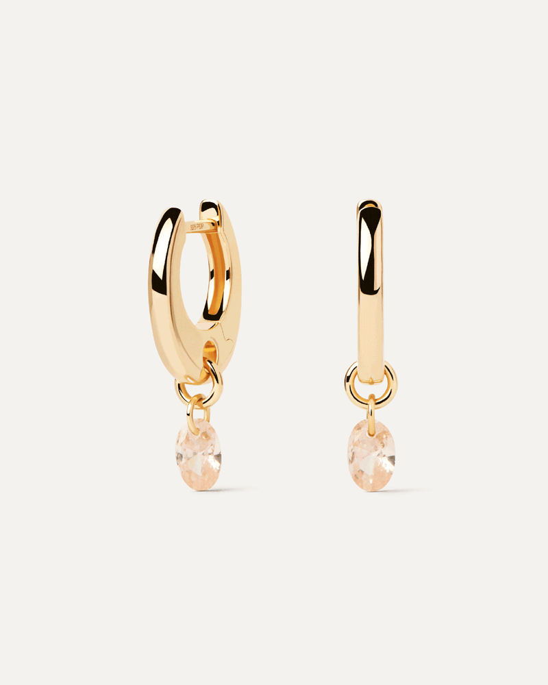 Peach Lily hoops - 
  
    Sterling Silver / 18K Gold plating
  
