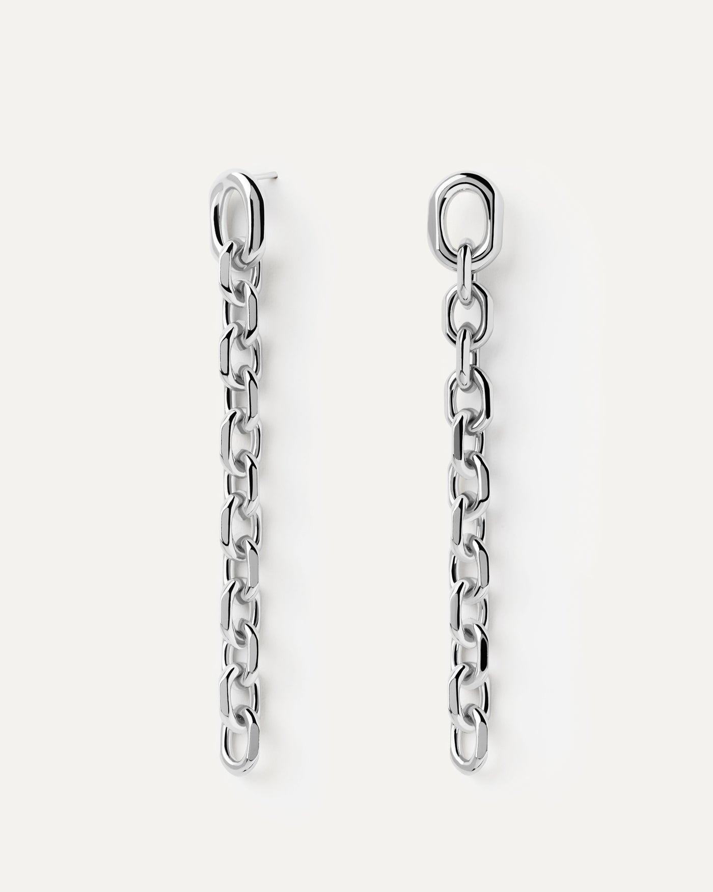 2023 Selection | Vesta Silver Earrings. Cable chain silver drop earrings with oval links. Get the latest arrival from PDPAOLA. Place your order safely and get this Best Seller. Free Shipping.