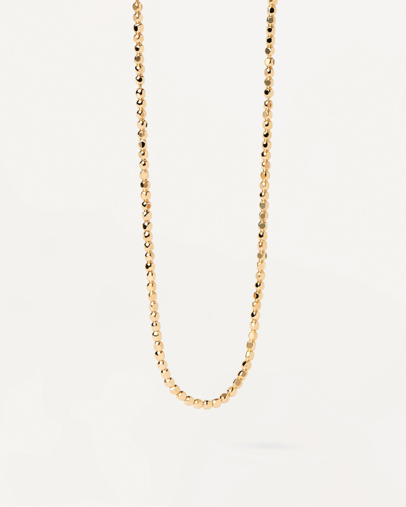 2023 Selection | Marina Chain Necklace. Gold-plated silver necklace with asymetric bead links. Get the latest arrival from PDPAOLA. Place your order safely and get this Best Seller. Free Shipping.