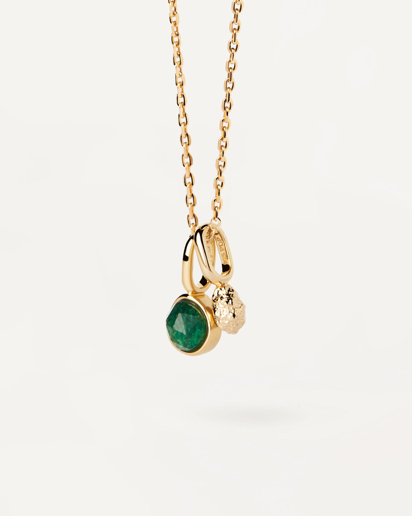 2023 Selection | Oasis Necklace. Gold-plated necklace with two drop pendants featuring pavé zirconia and green aventurine. Get the latest arrival from PDPAOLA. Place your order safely and get this Best Seller. Free Shipping.