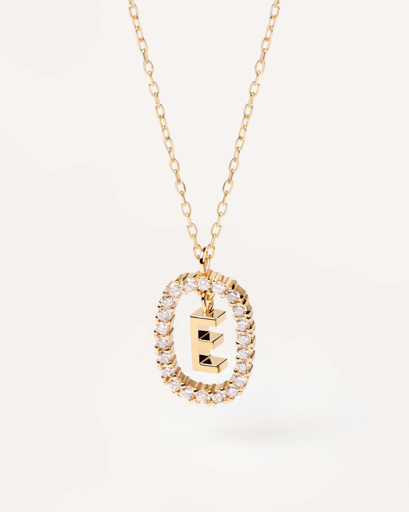 2024 Selection | Diamonds and Gold Letter E Necklace. Initial E necklace in solid yellow gold, circled by 0.33 carats lab-grown diamonds. Get the latest arrival from PDPAOLA. Place your order safely and get this Best Seller. Free Shipping.