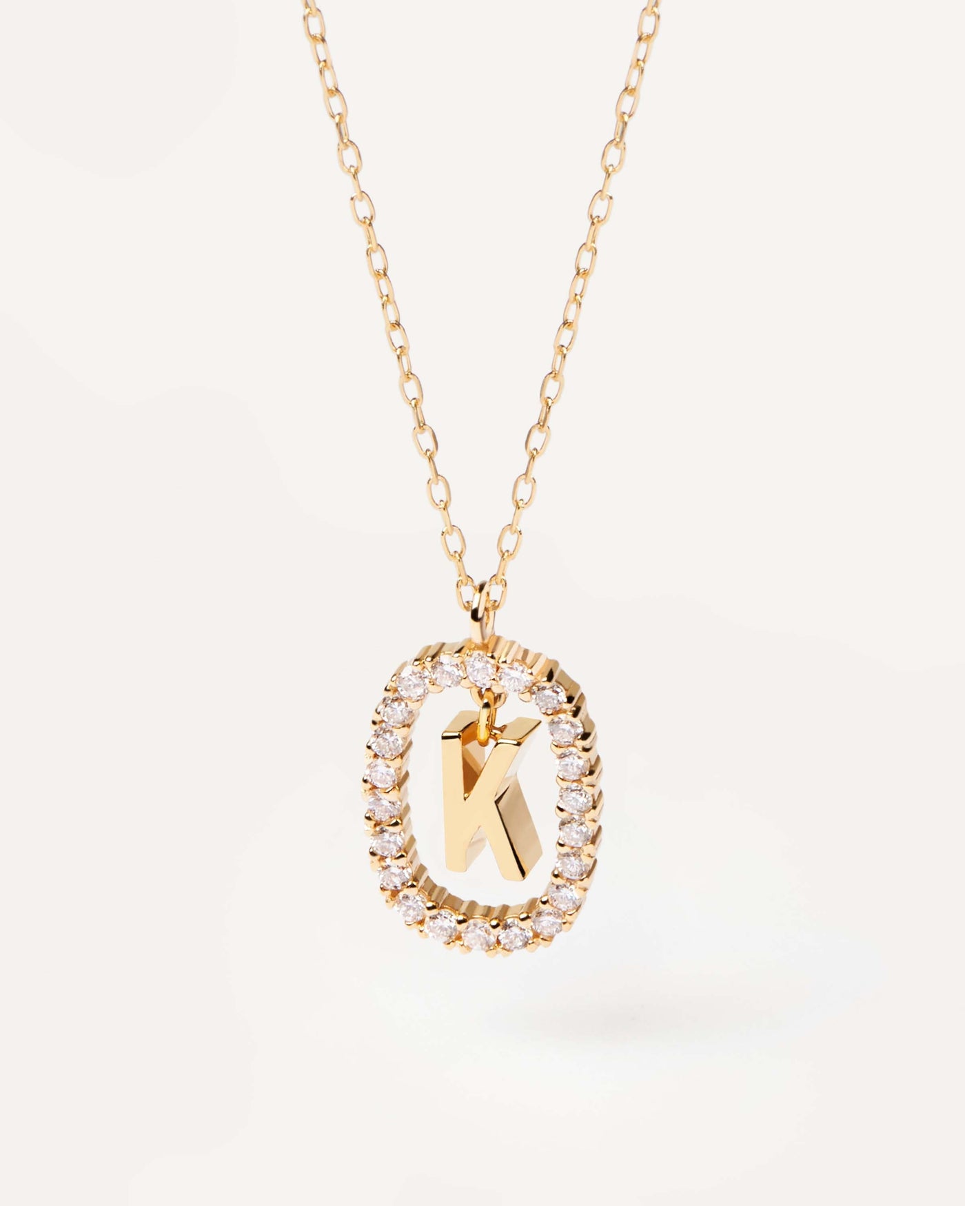 2024 Selection | Diamonds and Gold Letter K Necklace. Initial K necklace in solid yellow gold, circled by 0.33 carats lab-grown diamonds. Get the latest arrival from PDPAOLA. Place your order safely and get this Best Seller. Free Shipping.