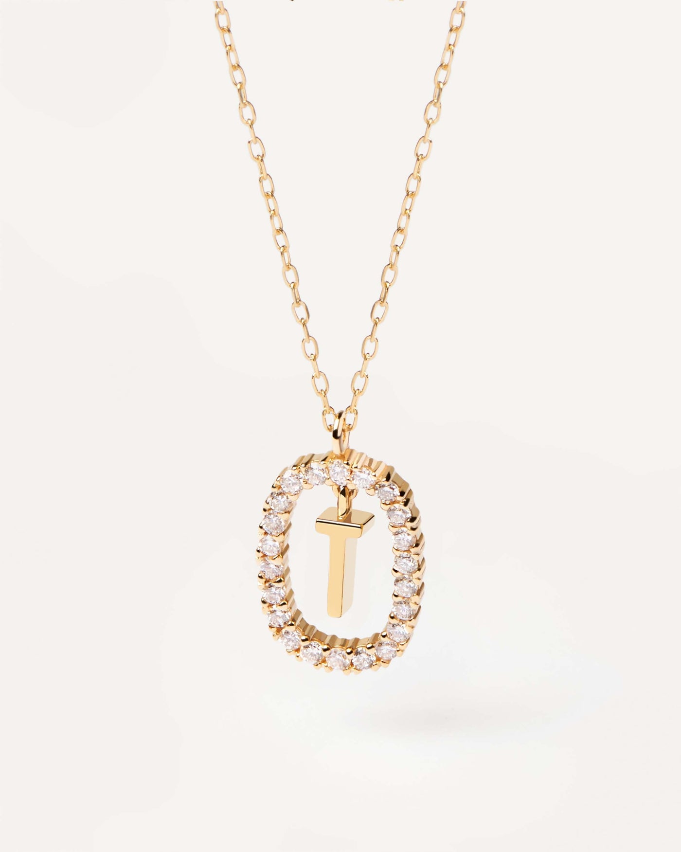 2024 Selection | Diamonds and Gold Letter T Necklace. Initial T necklace in solid yellow gold, circled by 0.33 carats lab-grown diamonds. Get the latest arrival from PDPAOLA. Place your order safely and get this Best Seller. Free Shipping.