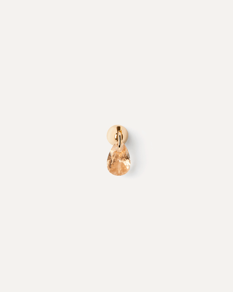Piercing oreja Lily melocotón - 
  
    Plata de Ley / Baño de Oro 18K
  
