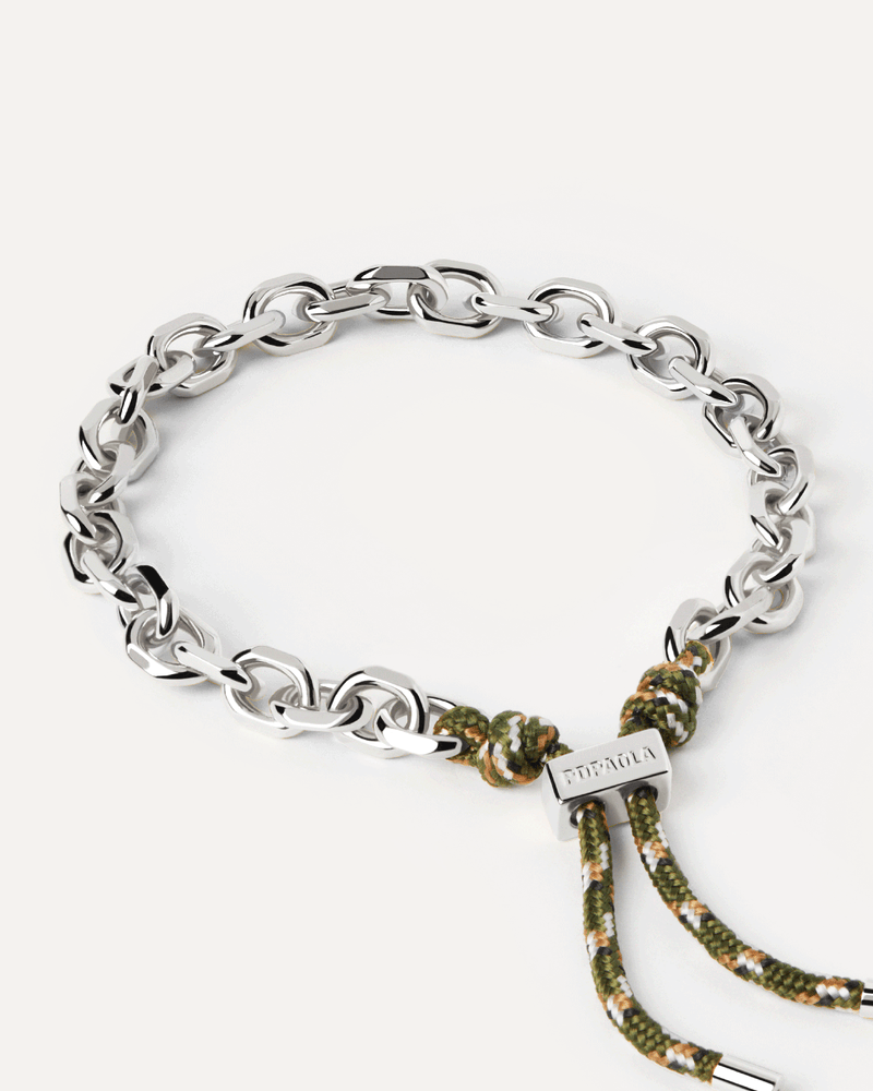Cottage Essential Rope and Chain Bracelet - 
  
    Brass / Rhodium silver plating
  

