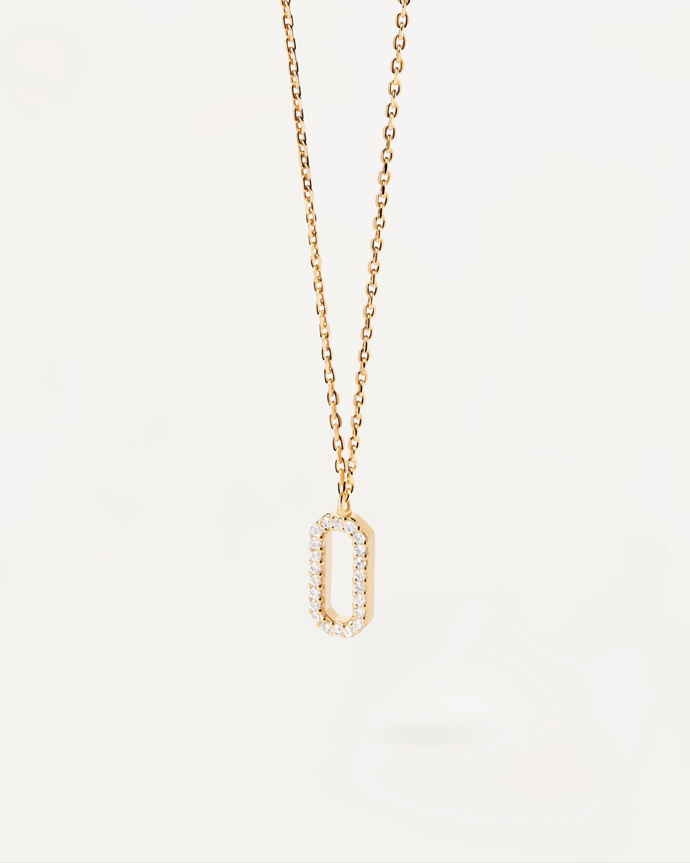 2024 Selection | Abi Necklace. Gold-plated octogon pendant necklace with white zirconia. Get the latest arrival from PDPAOLA. Place your order safely and get this Best Seller. Free Shipping.