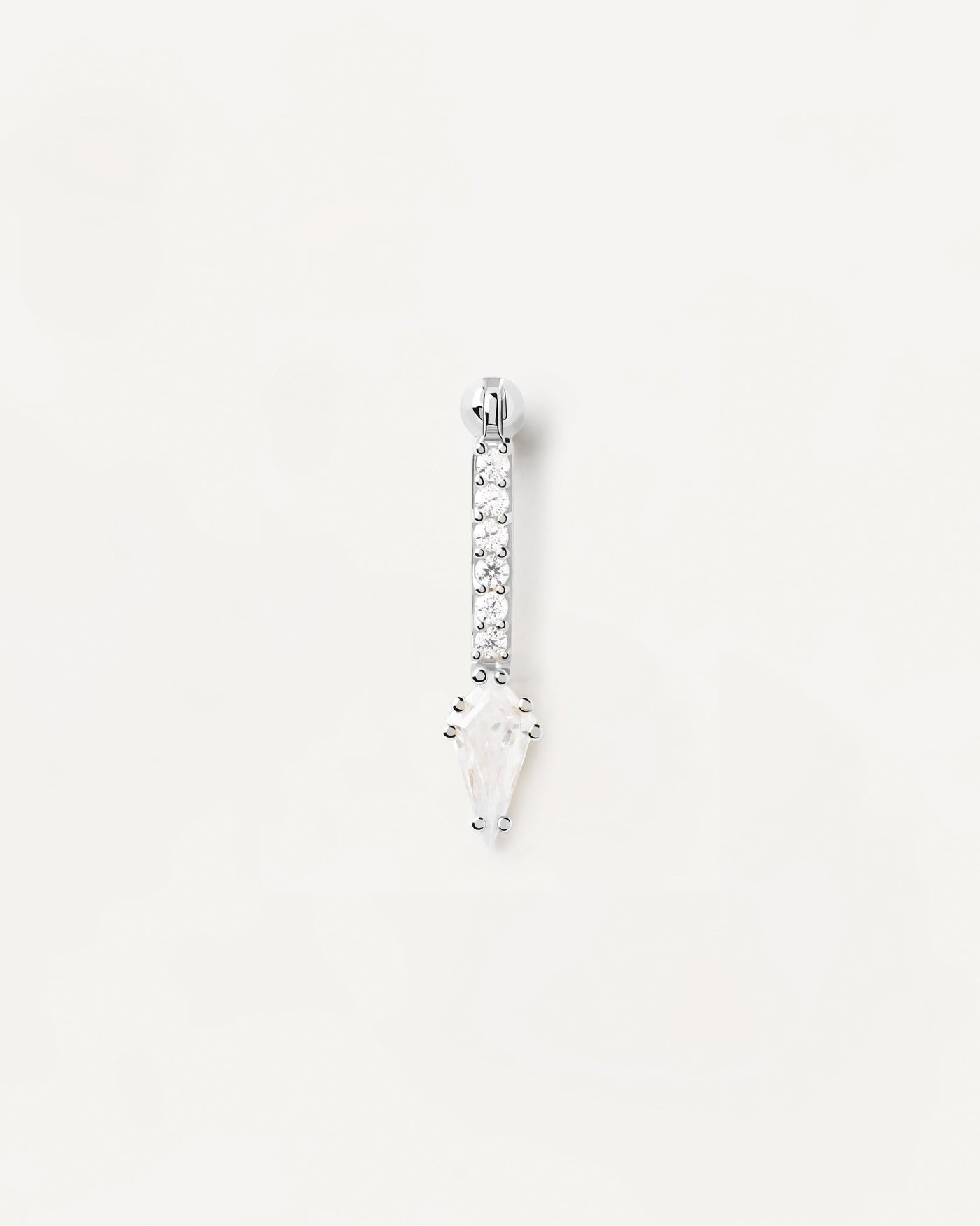 2023 Selection | Super Vero Single Silver Earring. Sterling silver ear piercing with dainty zirconia and big crystal drop. Get the latest arrival from PDPAOLA. Place your order safely and get this Best Seller. Free Shipping.