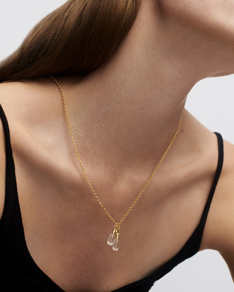 Rock crystal Tango chain necklace - 
  
    Sterling Silver / 18K Gold plating
  
