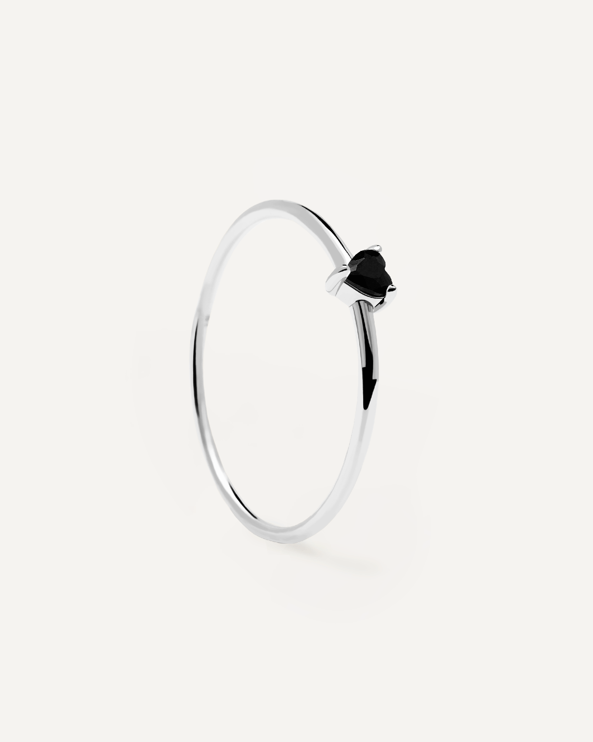 2024 Selection | Black Heart Ring Silver. Heart-shaped black zirconia stone prong-set on a thin 925 sterling silver ring. Get the latest arrival from PDPAOLA. Place your order safely and get this Best Seller. Free Shipping.