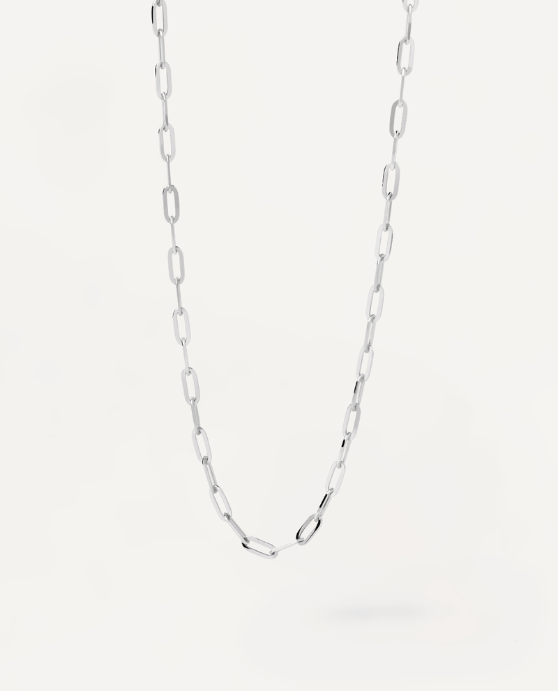 White Gold Cable Chain Necklace - 
  
    18K White gold / Rhodium silver plating
  
