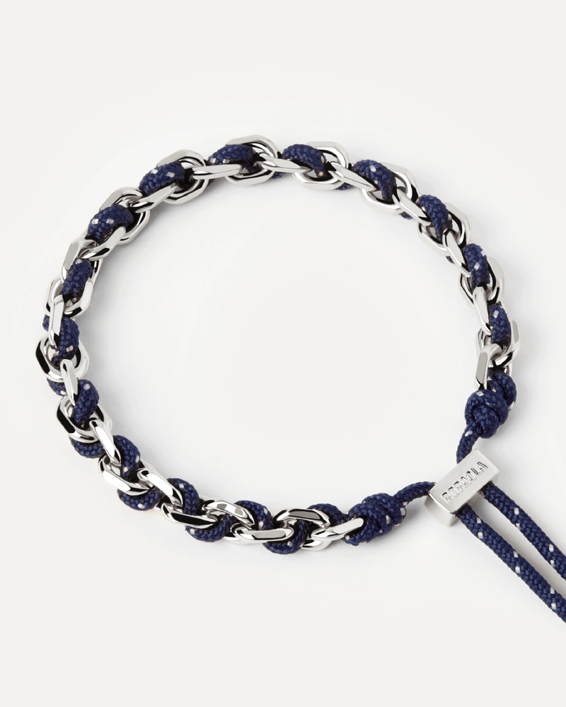 Midnight Rope and Chain Bracelet - 
  
    Brass / Rhodium silver plating
  
