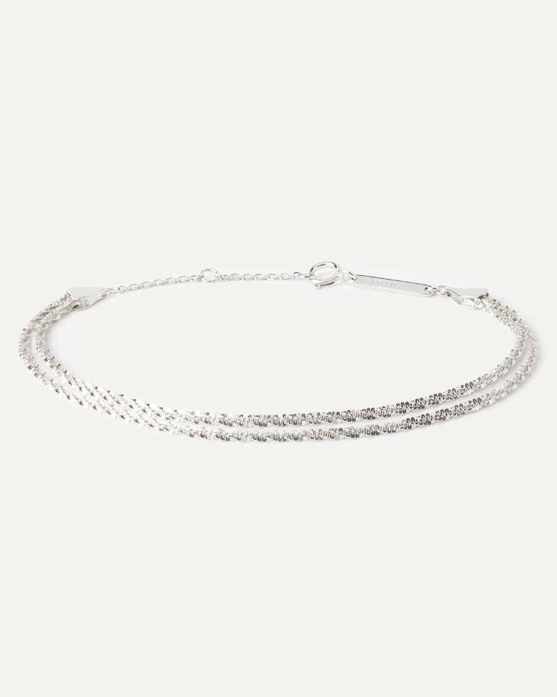 Double sparkle silver chain bracelet - 
  
    Sterling Silver
  
