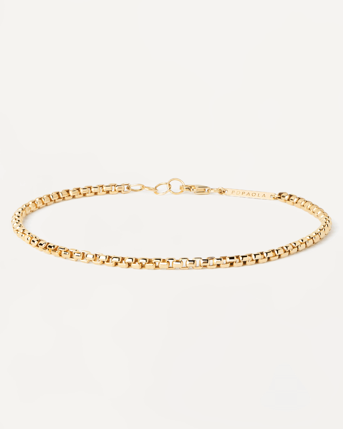 2023 Selection | Gold Box Chain Bracelet. 18K solid yellow gold chain bracelet with box links. Get the latest arrival from PDPAOLA. Place your order safely and get this Best Seller. Free Shipping.