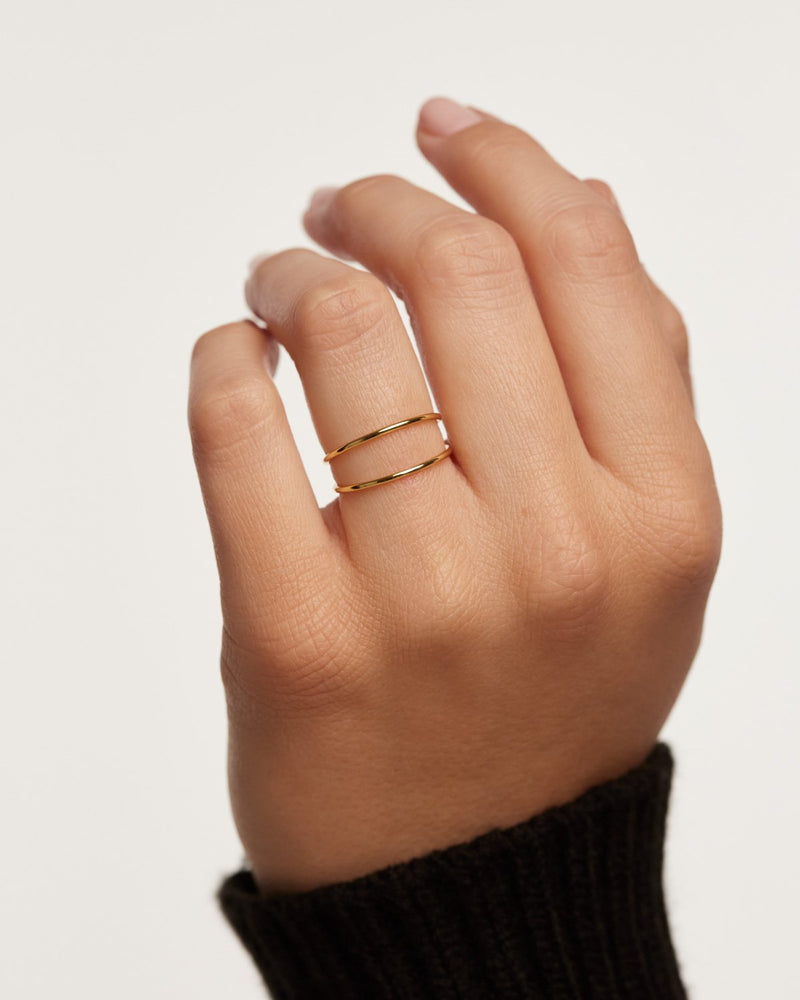 GRID Twin Gold Rings - 
  
