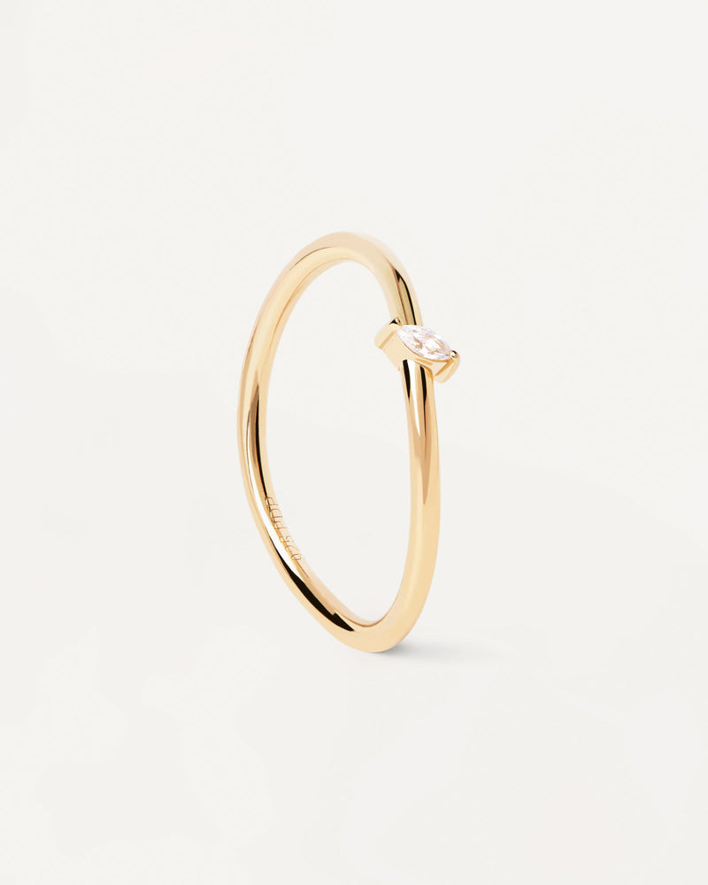Anello Leaf - 
  
    Argento sterling / Placcatura in Oro 18K
  
