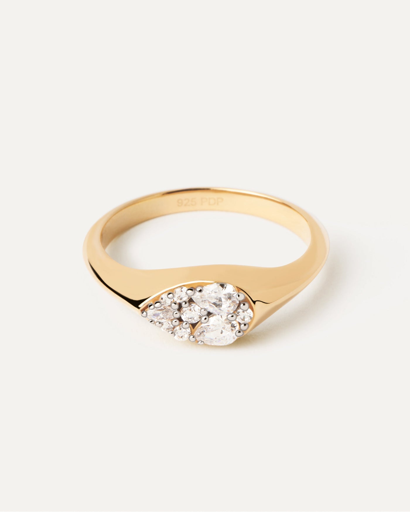 Vanilla Stamp Ring - 
        
          Sterling Silver / 18K Gold plating
        
      
