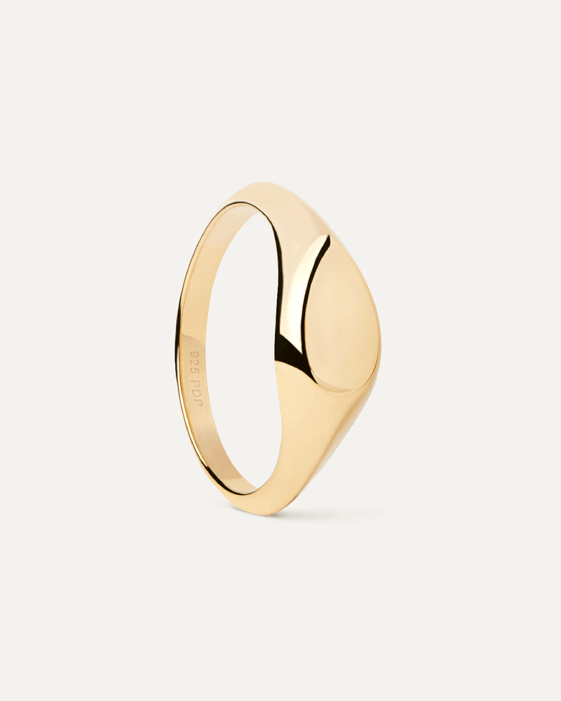 Devi Stamp Ring - 
  
    Sterling Silver / 18K Gold plating
  
