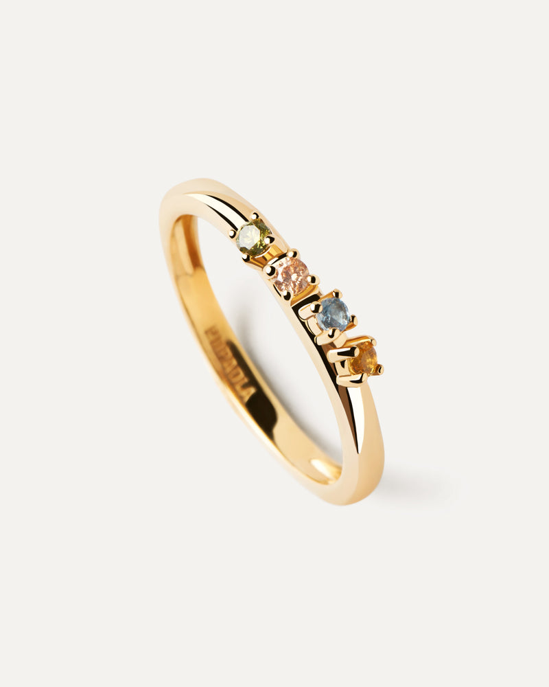Anillo Rainbow Wing - 
  
    Plata de Ley / Baño de Oro 18K
  

