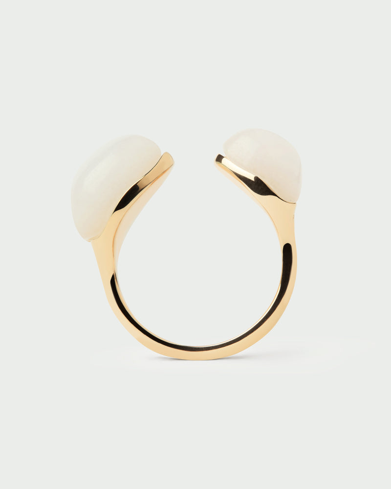 Anillo Cuarzo Gravity - 
  
    Plata de Ley / Baño de Oro 18K
  
