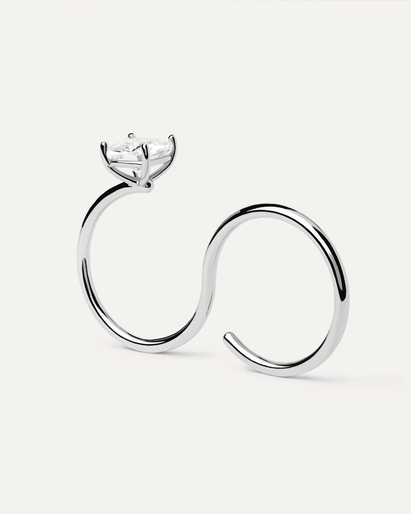 Sofia Zwei-Finger-Silberring - 
  
    Sterling Silber
  
