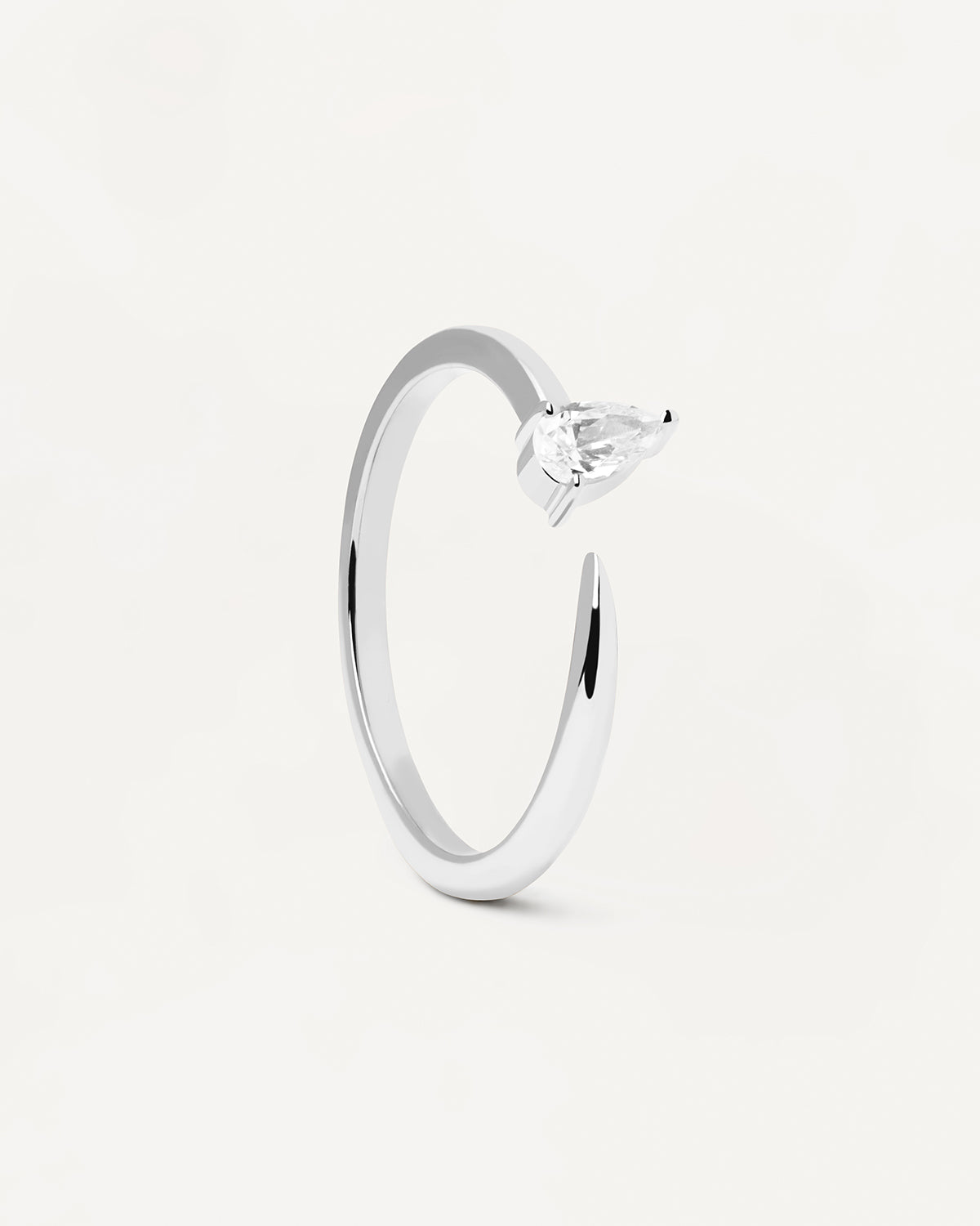 2024 Selection | Twing Silver Ring. 925 silver solitaire ring with point shaped white zirconia. Get the latest arrival from PDPAOLA. Place your order safely and get this Best Seller. Free Shipping.