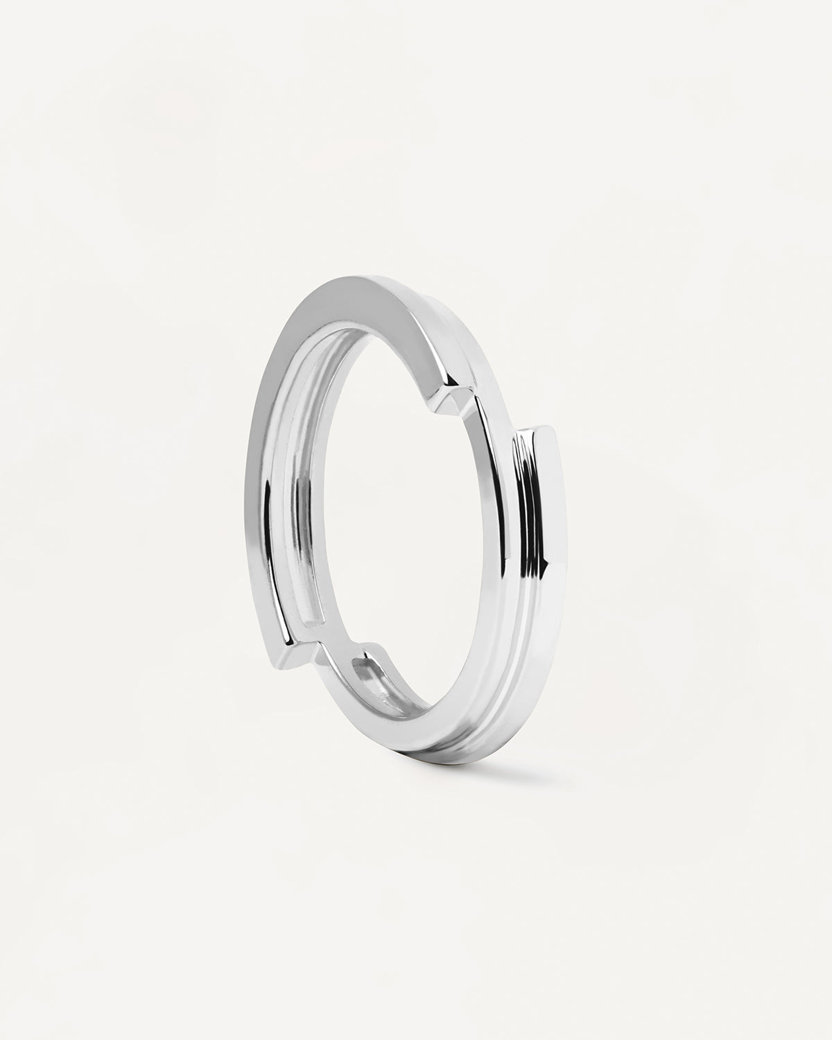 2023 Selection | Genesis Silver Ring. Sterling silver ring with plain asymetric design. Get the latest arrival from PDPAOLA. Place your order safely and get this Best Seller. Free Shipping.