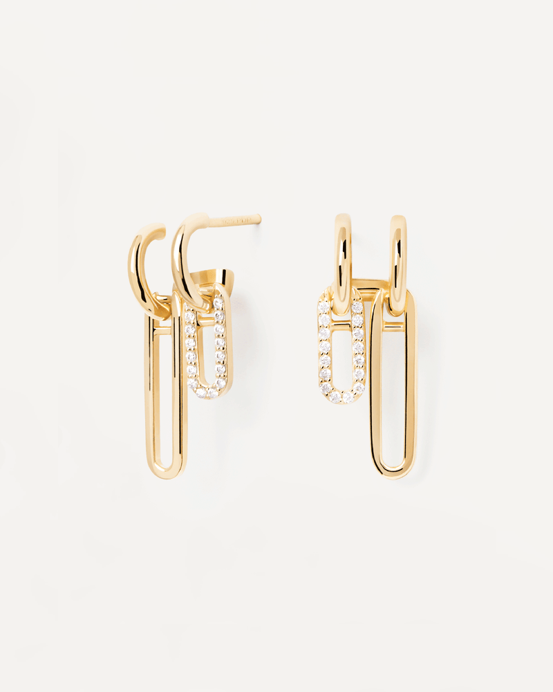 Pendientes Nexa - 
  
    Plata de Ley / Baño de Oro 18K
  
