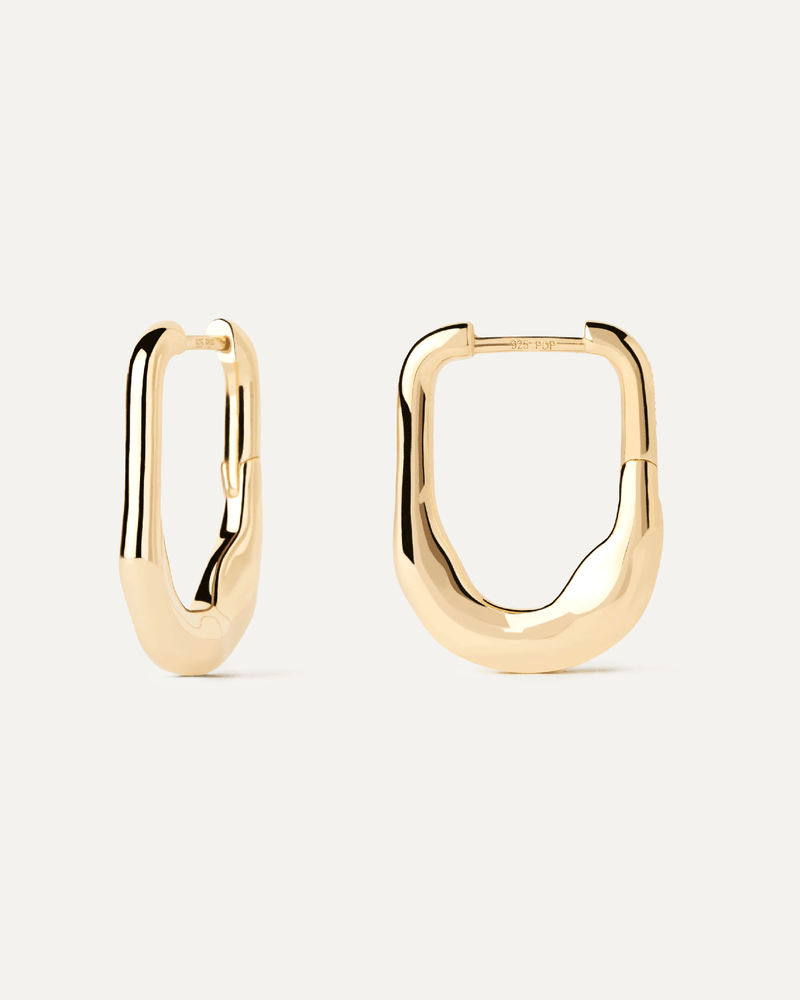 Magma hoops - 
  
    Sterling Silver / 18K Gold plating
  
