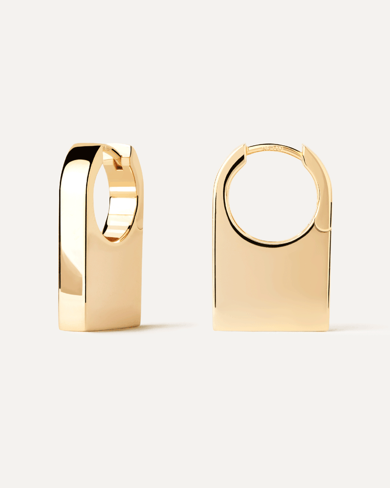 Chicago hoops - 
  
    Sterling Silver / 18K Gold plating
  
