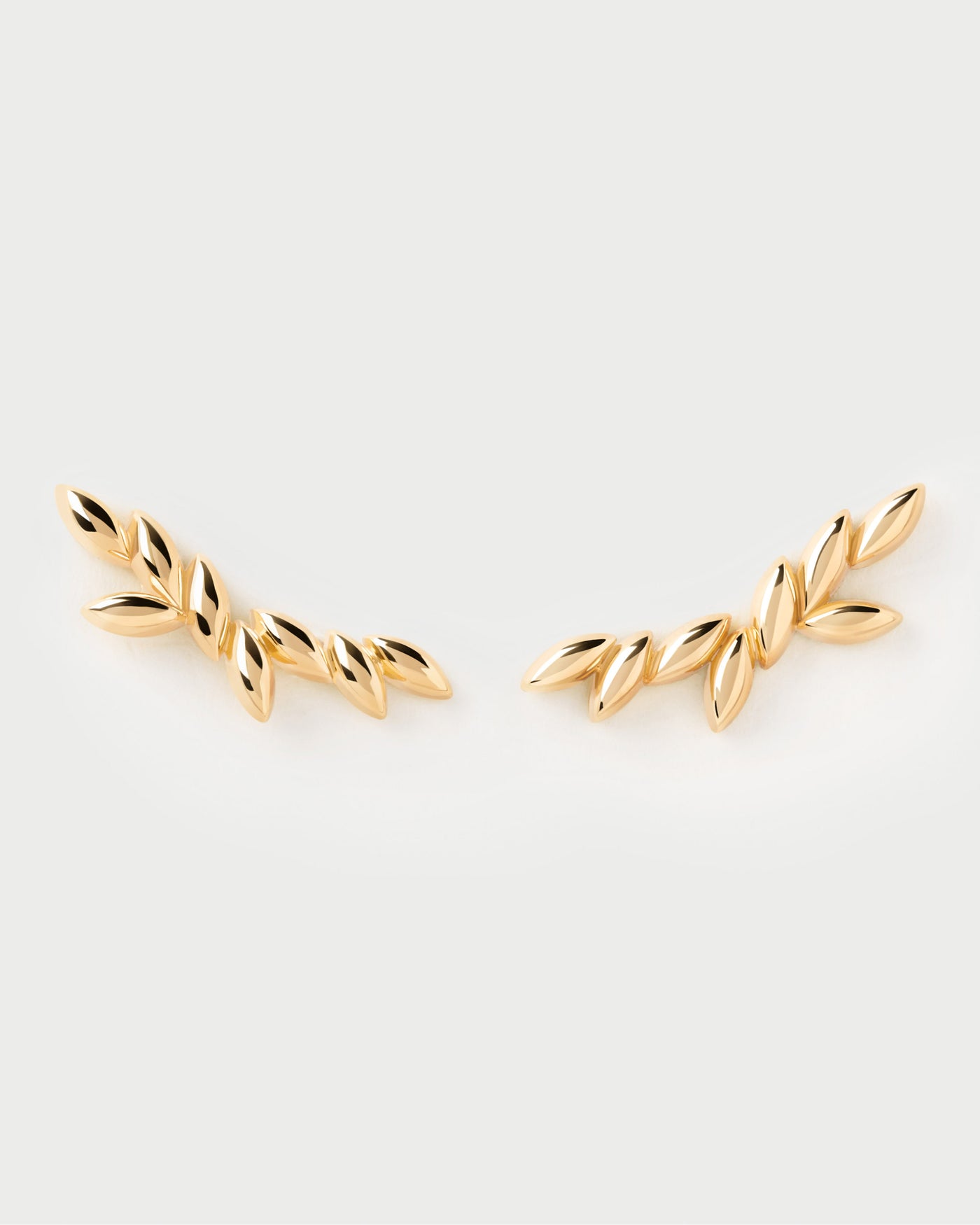 Dainty ear climbers with a leaf design