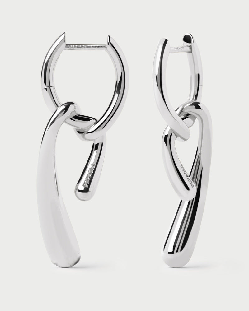 Twist silver hoops - 
  
    Sterling Silver
  
