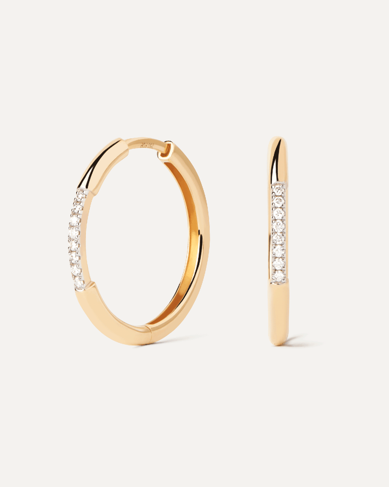 Diamonds and gold Nora hoops - 
  
    18K Gold
  
