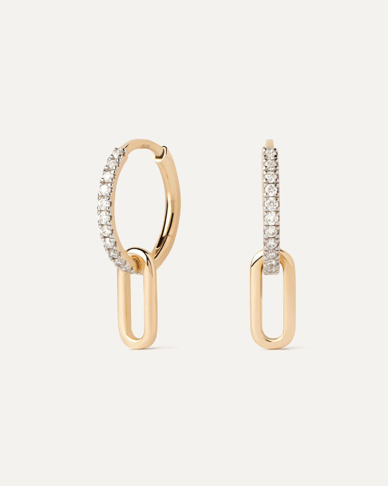 Diamonds and gold Tay hoops - 
  
    18K Gold
  
