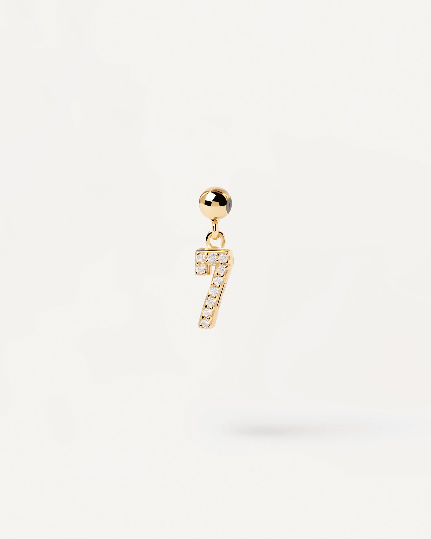 2023 Selection | Number 7 Charm. Gold-plated silver 7 number for Charm necklace or bracelet with white zirconia. Get the latest arrival from PDPAOLA. Place your order safely and get this Best Seller. Free Shipping.