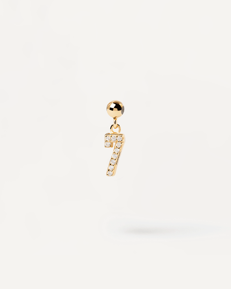 Number 7 Charm - 
  
    Sterling Silver / 18K Gold plating
  
