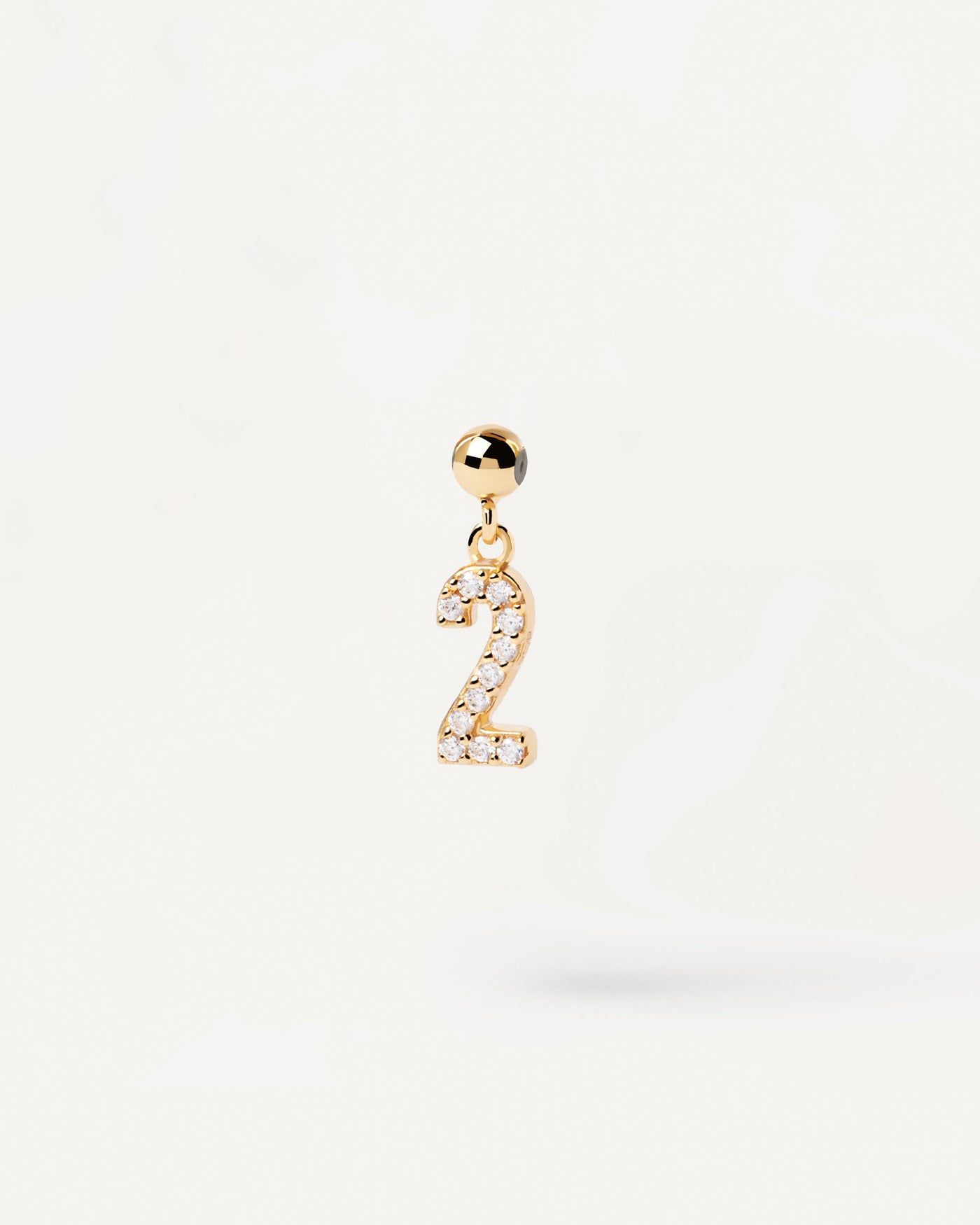 2023 Selection | Number 2 Charm. Gold-plated silver 2 number for Charm necklace or bracelet with white zirconia. Get the latest arrival from PDPAOLA. Place your order safely and get this Best Seller. Free Shipping.