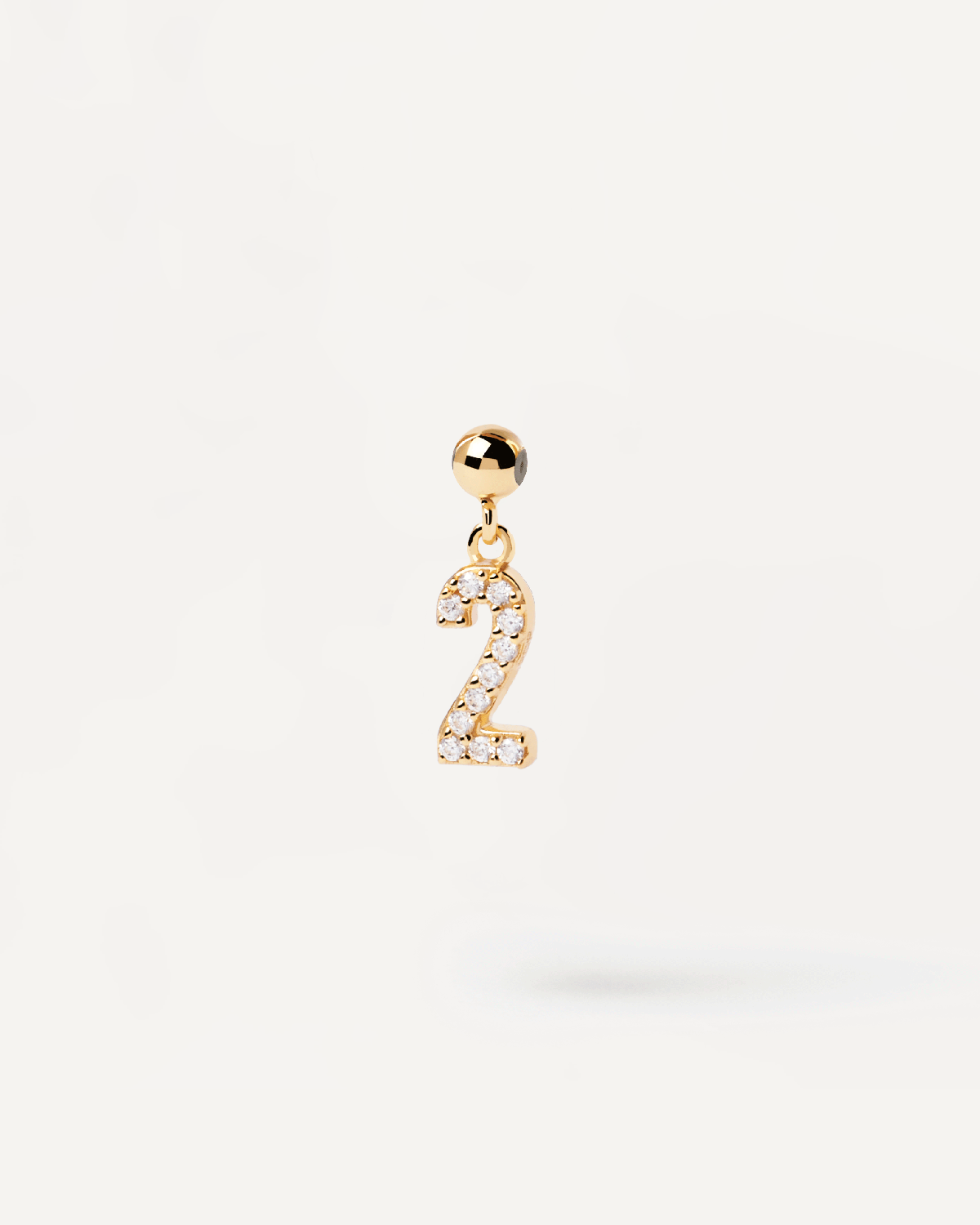 Number 2 Charm - 
  
    Sterling Silver / 18K Gold plating
  
