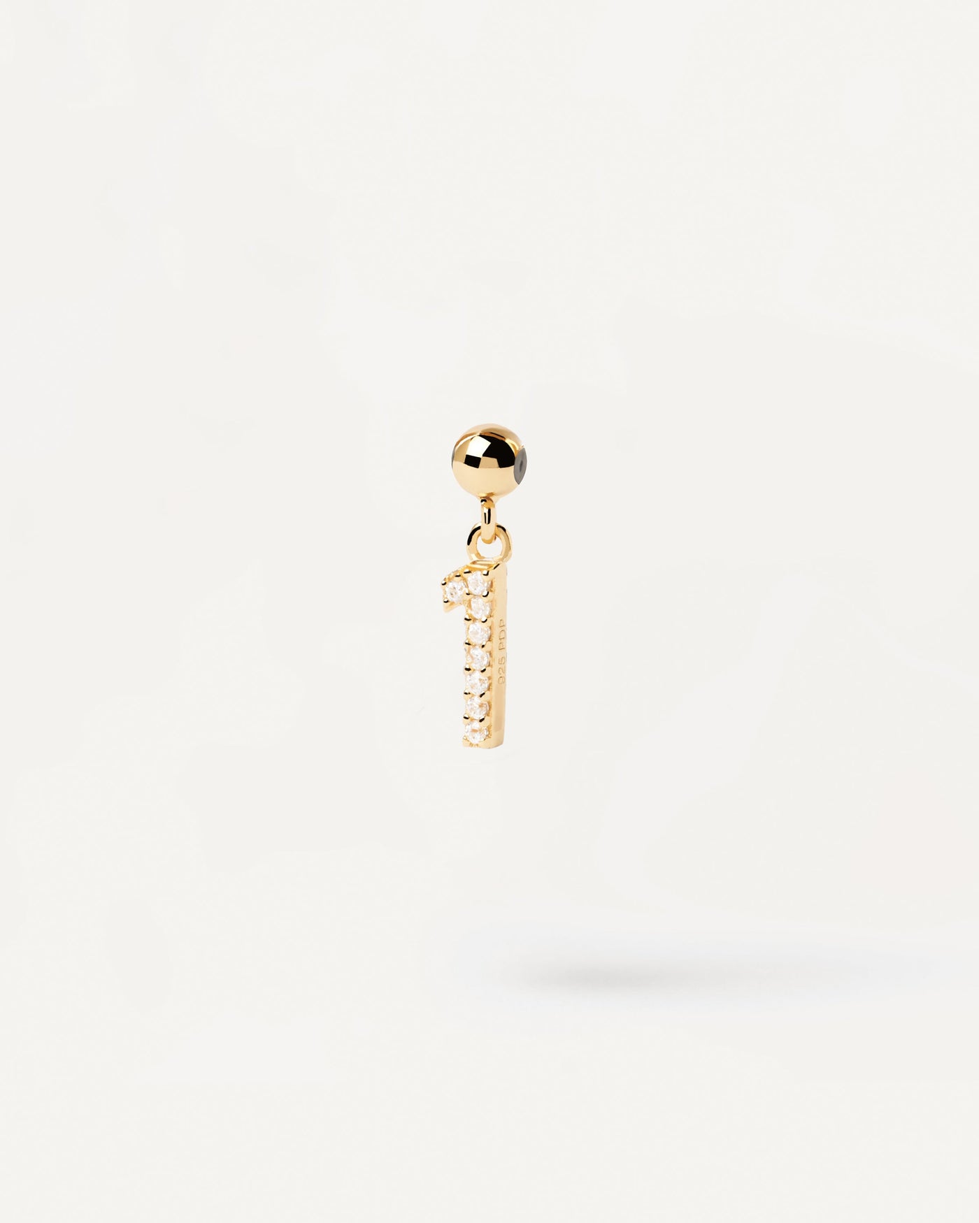 Number 1 Charm 
  
    Sterling Silver / 18K Gold plating
  
