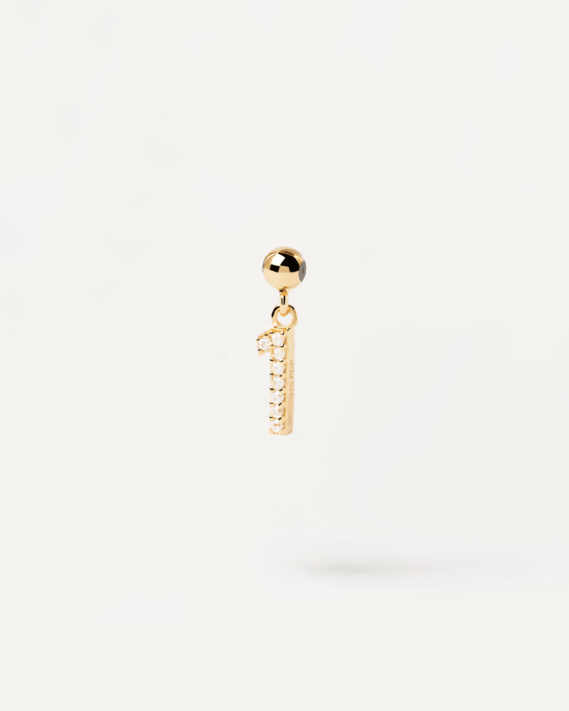 Number 1 Charm - 
  
    Sterling Silver / 18K Gold plating
  
