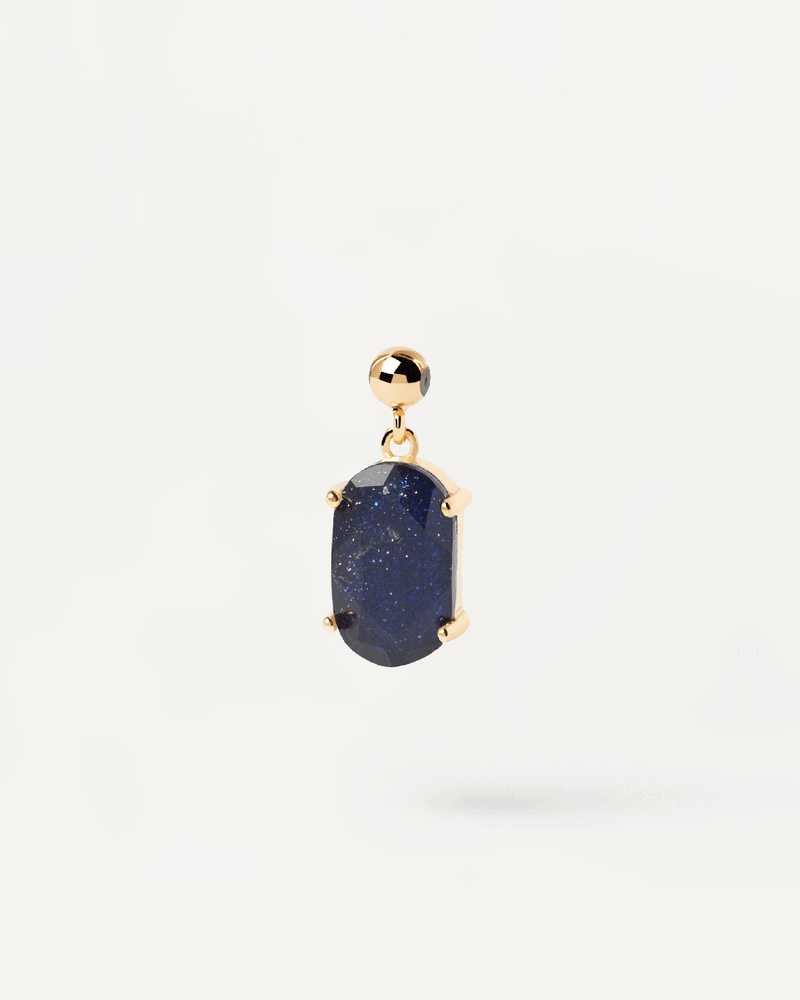 Charm Fortuna Con Pietra Arenaria Blu - 
  
    Argento sterling / Placcatura in Oro 18K
  
