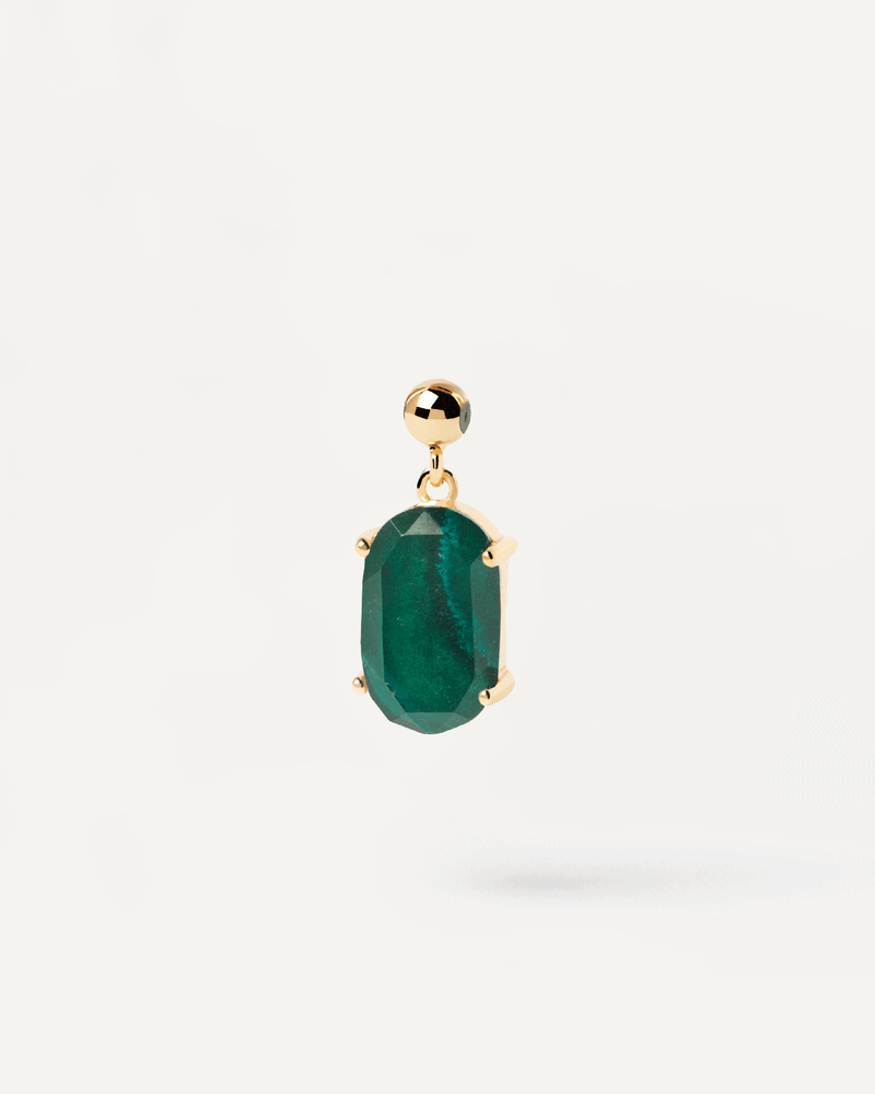 Charm Transformation en Malachite - 
  
    Argent massif / Placage Or 18 Ct
  
