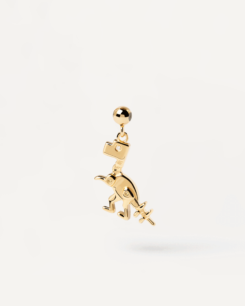 Charm Dino - 
  
    Sterling Silber / 18K Goldplattierung
  
