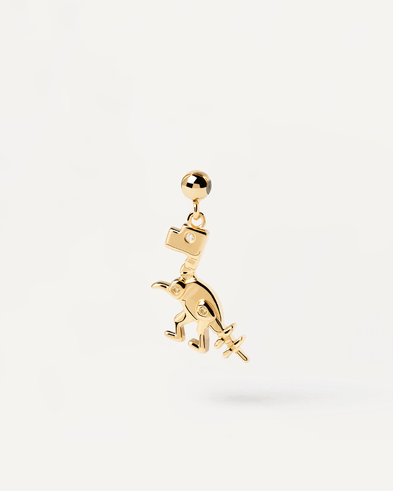 Charm Dino - 
  
    Argento sterling / Placcatura in Oro 18K
  
