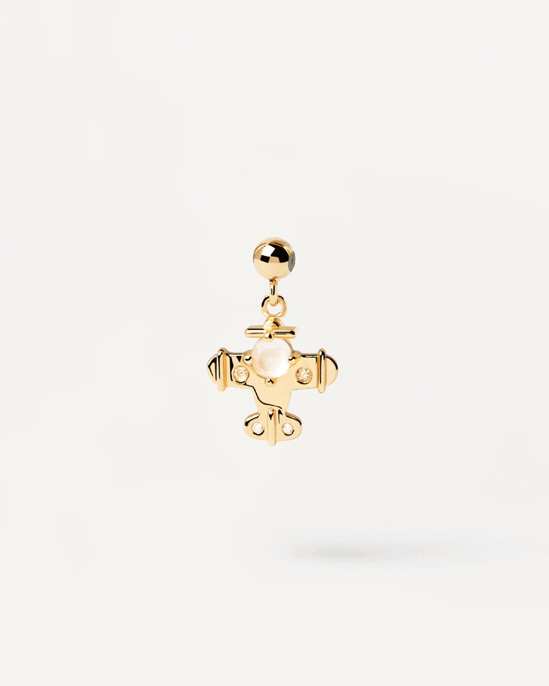 Charm Aeroplano - 
  
    Argento sterling / Placcatura in Oro 18K
  
