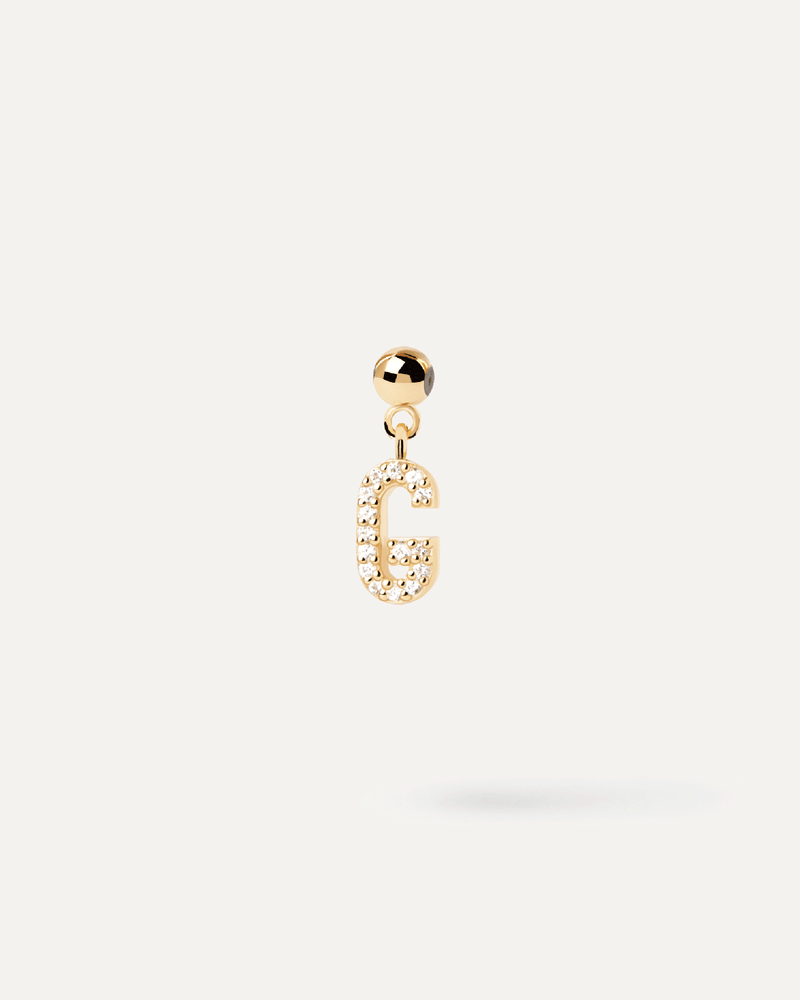 Letter G Charm - 
  
    Sterling Silver / 18K Gold plating
  
