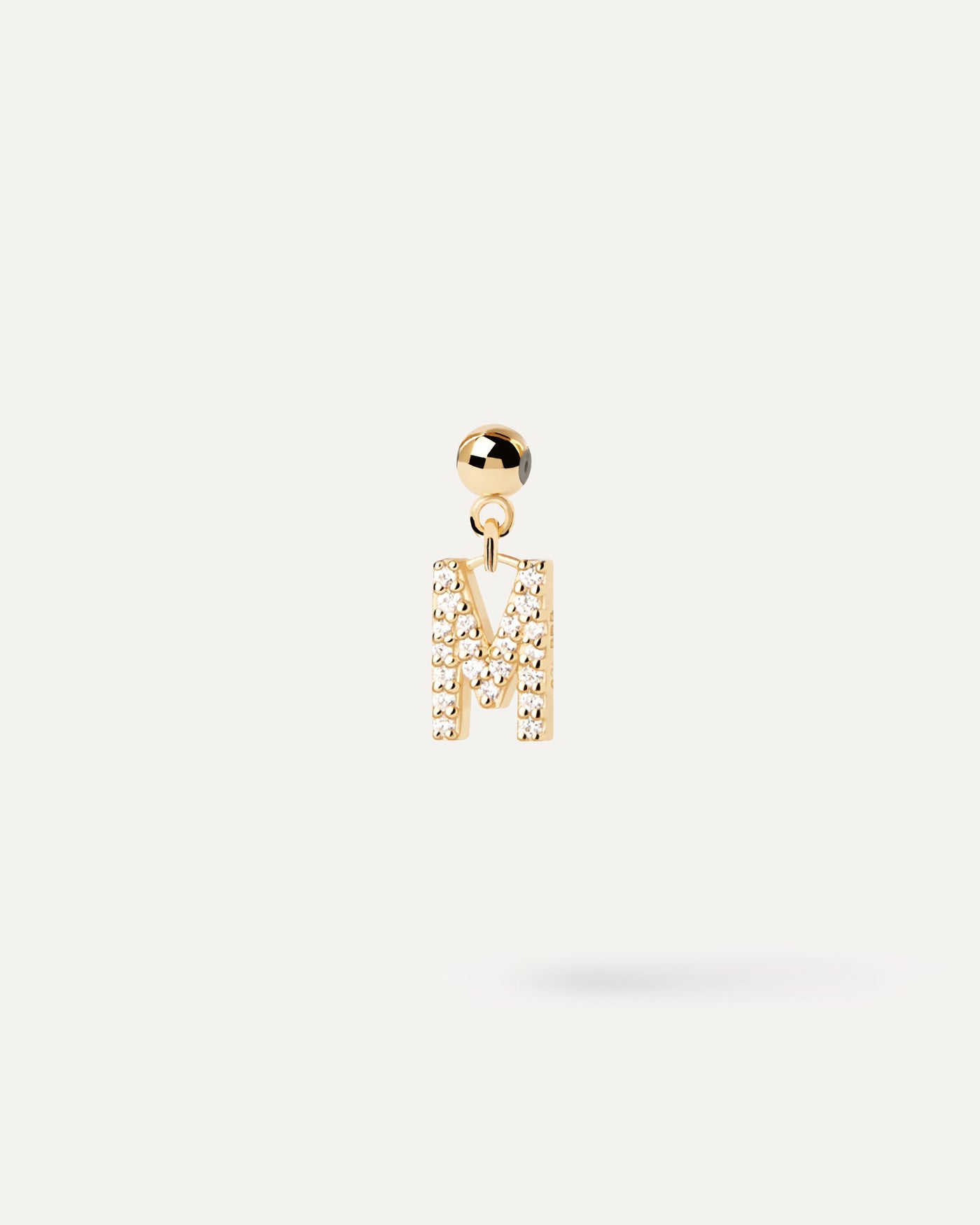 Gold letter m charm hotsell