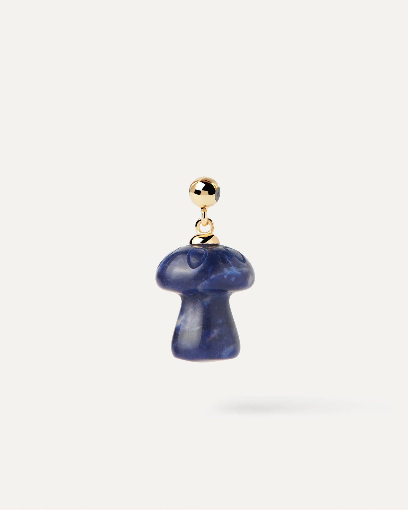 Charm Champignon Sodalite 
  
    Argent massif / Placage Or 18 Ct
  
