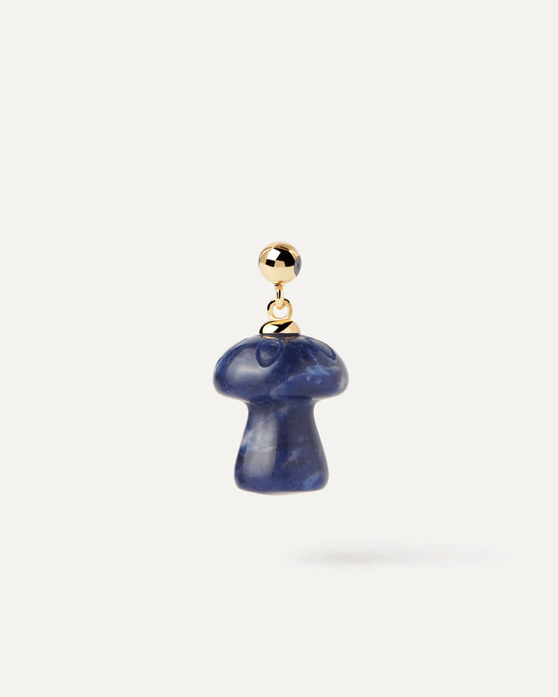 Charm Champignon Sodalite - 
  
    Argent massif / Placage Or 18 Ct
  

