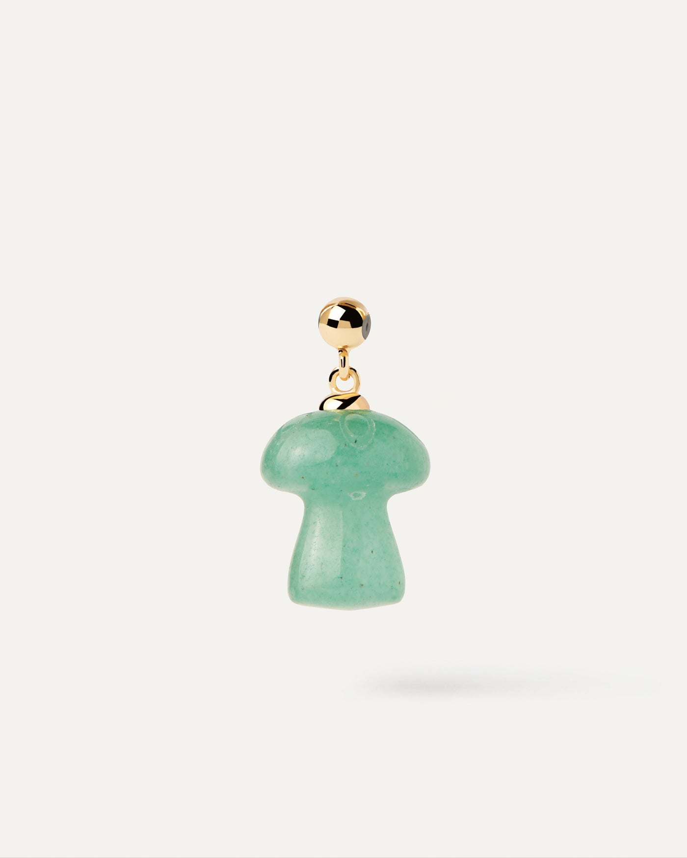 Charm Champignon Aventurine Verte 
  
    Argent massif / Placage Or 18 Ct
  
